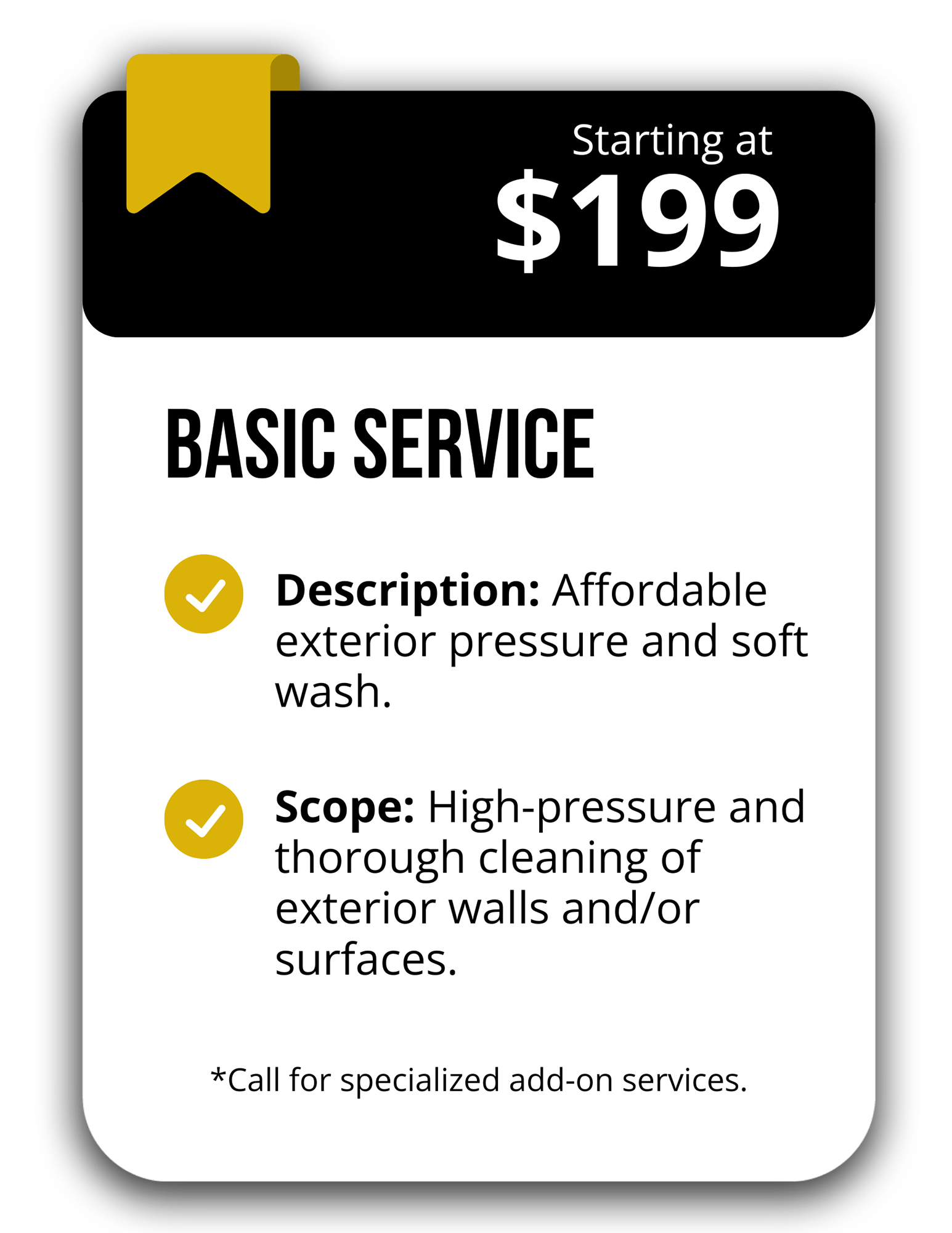 Knights Errant - pressure washing basic service - starting at $199